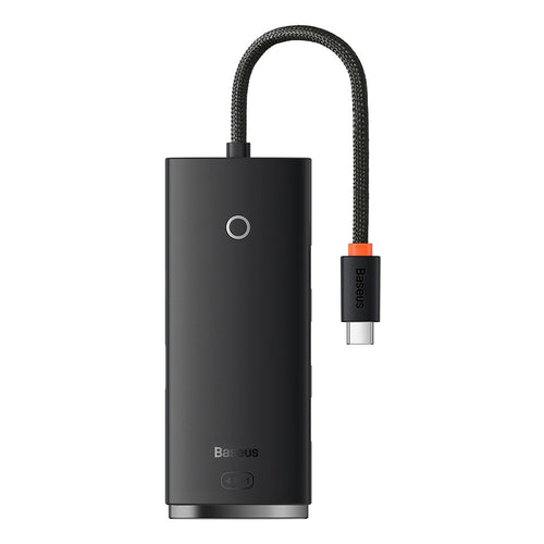 Hub USB Baseus Hub Adapter Lite Series (WKQX030301), Type-C to 4x USB 3.0, Type-C, 0.25m, negru