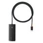 Hub USB Baseus Hub Adapter Lite Series (WKQX030401), USB-C to 4x USB 3.0, Type-C, 1m, negru