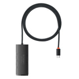 Hub USB Baseus Hub Adapter Lite Series (WKQX030401), USB-C to 4x USB 3.0, Type-C, 1m, negru