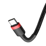 Cablu Baseus de date Cafule (Catklf-H91), Type-C to Type-C, Incarcare rapida, 60W, 20V, 3A, 2m, negru;rosu