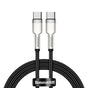 Cablu Baseus de date Cafule Series Metal (Catjk-C01), Type-C to Type-C, Super Incarcare rapida, 100W, 480Mbps, 20V, 5A, 1m, gri