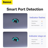 Hub USB Baseus Docking station UltraJoy (B00052809813-00), Type-C to HDMI, 4 x USB, 4K@30Hz, gri
