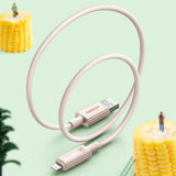 Cablu Baseus de date Habitat Series (P10360200631-01), USB to Lightning, 480Mbps, 2.4A, 2m, verde deschis