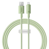 Cablu Baseus de date Habitat Series (P10360200631-01), USB to Lightning, 480Mbps, 2.4A, 2m, verde deschis