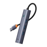 Hub USB Baseus Docking station UltraJoy Series (B0005280A813-01), USB to 3 x USB 3.0, RJ45, 100W, gri