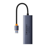 Hub USB Baseus Docking station UltraJoy Series (B0005280A813-01), USB to 3 x USB 3.0, RJ45, 100W, gri