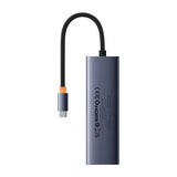 Hub USB Baseus UltraJoy (B00052805813-00), Type-C to HDMI, 2x USB, Type-C, RJ45, SD, TF, gri