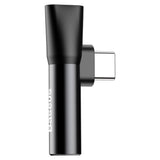 Adaptor Baseus Audio Adapter L41 (CATL41-01/A10229300117-Z1), Type-C to Type-C, Jack 3.5 Mm, Negru