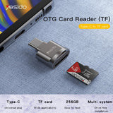 Adaptor Yesido, Card Reader Gs19 OTG Type-C to TF Card Koff A3d2de, Gri
