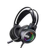 Casti gaming Yesido cu fir Casti (EK02), pentru Gaming, Jack 3.5mm, cu Microfon, RGB LED Lights, negru