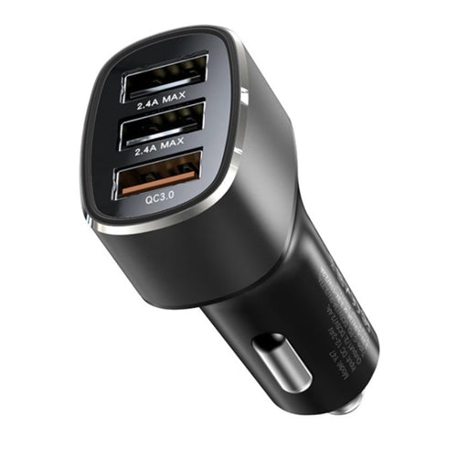 Incarcator auto Yesido Incarcator auto (Y46), 3x USB, 2.4A, Q.C3.0, Incarcare rapida, 42W, negru
