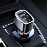 Incarcator auto Yesido Incarcator auto (Y47), Dual USB, Type-C, Incarcare rapida, 49W, Aliaj aluminiu, negru