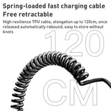 Incarcator auto Yesido Incarcator auto (Y58), USB, Type-C, cu Cable Lightning, Type-C, Incarcare rapida, 60W, 120cm, gri
