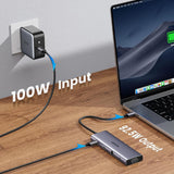 Hub USB UGREEN Docking station CM498 (15601), USB-C to Type-C, 3x USB, HDMI, RJ45, Jack 3.5mm, VGA, TF, SD Card, gri