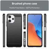 Husa pentru Xiaomi Redmi 12 4G, Techsuit Carbon Silicone, albastru