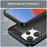 Husa pentru Xiaomi Redmi 12 4G, Techsuit Carbon Silicone, albastru