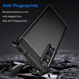 Husa pentru Sony Xperia 1 V, Techsuit Carbon Silicone, negru