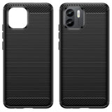 Husa pentru Xiaomi Redmi A1, Techsuit Carbon Silicone, negru
