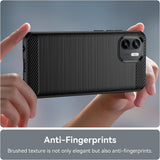 Husa pentru Xiaomi Redmi A1, Techsuit Carbon Silicone, negru