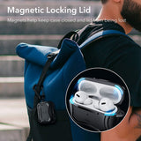 Husa casti pentru AirPods Pro 1/2, ESR, Cyber Armor Tough Case Halolock, alb