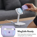 Husa casti pentru AirPods Pro 1/2, ESR, Orbit Hybrid Halolock Lavender, mov