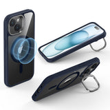 Husa pentru iPhone 15 Plus, ESR Classic Hybrid HaloLock Kickstand, albastru