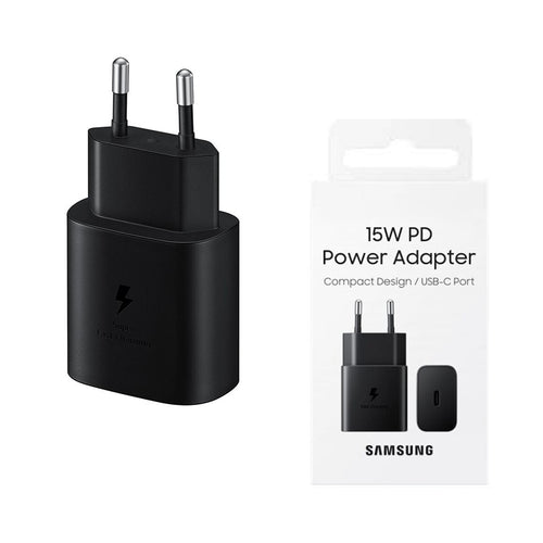 Incarcator retea Samsung Original (EP-T1510NBEGEU), Type-C Incarcare rapida 15W, negru