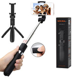 Selfie stick Techsuit (L01s), Tripod Stable Mount cu Brat extensibil, Bluetooth Telecomanda, 70cm, negru