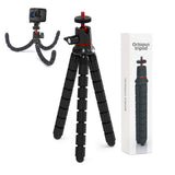 Techsuit Octopus Tripod (JX-004), pentru Phone and GoPro Action Camera, portabil, Flexible, Negru