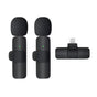 Microfon Techsuit (2 pack) Lavalier Wireless XtreamMic (LW1), cu Receiver, Lightning Connector, pentru iPhone Plug & Play, Collar Clip, negru