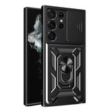 Husa pentru Samsung Galaxy S22 Ultra 5G, Techsuit CamShield Series, albastru