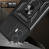 Husa pentru Motorola Moto G73, Techsuit CamShield Series, albastru