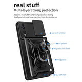 Husa pentru Honor 70, Techsuit CamShield Series, albastru