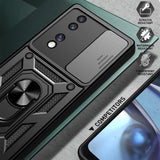 Husa pentru Honor 70, Techsuit CamShield Series, albastru