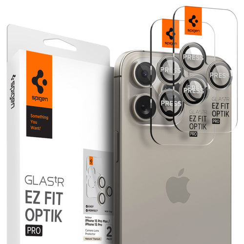 Folie de protectie pentru iPhone 14 Pro, Spigen (2 pack) Optik.tR EZ Fit Pro Camera Glass (AGL07163)