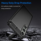 Husa pentru Samsung Galaxy S24 Plus, Techsuit Carbon Silicone, albastru