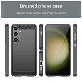 Husa pentru Samsung Galaxy S24 Plus, Techsuit Carbon Silicone, albastru