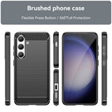 Husa pentru Samsung Galaxy S24, Techsuit Carbon Silicone, albastru