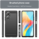 Husa pentru OPPO A58 4G, Techsuit Carbon Silicone, albastru