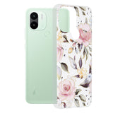 Husa pentru Xiaomi Redmi A1+, Techsuit Marble Series, alb