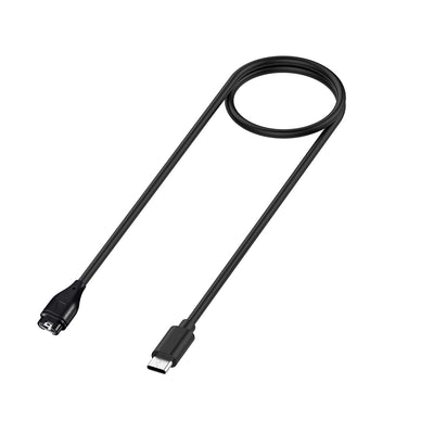 Incarcator wireless Techsuit SmartWatch Wireless Cablu de incarcare (TGC2), pentru Garmin Fenix 5/5 Plus/6/6X/7X / Vivoactive 3/5, USB-C, 5W, 1m, negru