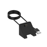 Incarcator wireless Techsuit SmartWatch Wireless Cablu de incarcare (TGC3), pentru Garmin Fenix 5/5 Plus/6/6X/7X, USB, 5W, 1m cu Suport de birou, negru