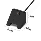 Incarcator wireless Techsuit SmartWatch Wireless Cablu de incarcare (TGC3), pentru Garmin Fenix 5/5 Plus/6/6X/7X, USB, 5W, 1m cu Suport de birou, negru