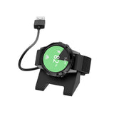 Incarcator wireless Techsuit SmartWatch Wireless Cablu de incarcare (TGC3), pentru Garmin Fenix 5/5 Plus/6/6X/7X, USB, 5W, 1m cu Suport de birou, negru