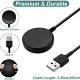 Incarcator wireless Techsuit SmartWatch Wireless Cablu de incarcare (TSC11), pentru Samsung Galaxy Watch 3/4/5/6/8/Ultra2, 2.5W, PC Case cu Suport de birou, negru