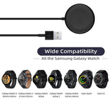 Incarcator wireless Techsuit SmartWatch Wireless Cablu de incarcare (TSC11), pentru Samsung Galaxy Watch 3/4/5/6/8/Ultra2, 2.5W, PC Case cu Suport de birou, negru