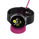 Incarcator wireless Techsuit SmartWatch Wireless Cablu de incarcare (TSC3), pentru Samsung Galaxy Watch 3/4/5/6, 2.5W cu Suport de birou, negru