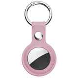 Techsuit Secure Leather Holder (SLH1), Apple AirTag Case, cu Metal Ring, Albastru