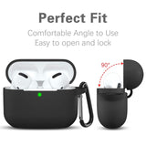 Husa casti pentru AirPods Pro 1/2, Techsuit Silicone Case Smooth Ultrathin Material, gri