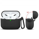 Husa casti pentru AirPods Pro 1/2, Techsuit Silicone Case Smooth Ultrathin Material, gri
